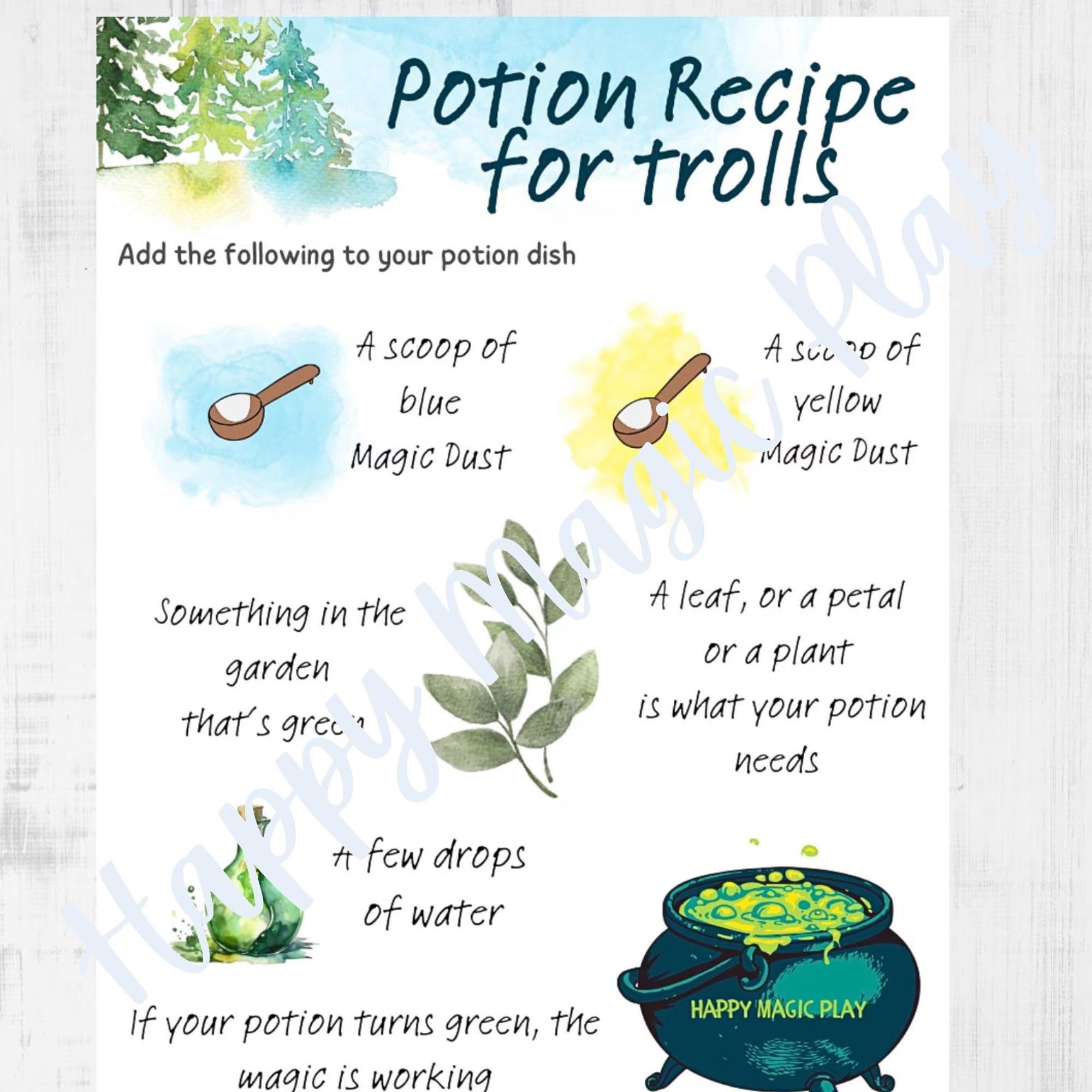 Potion Recipe Cards
