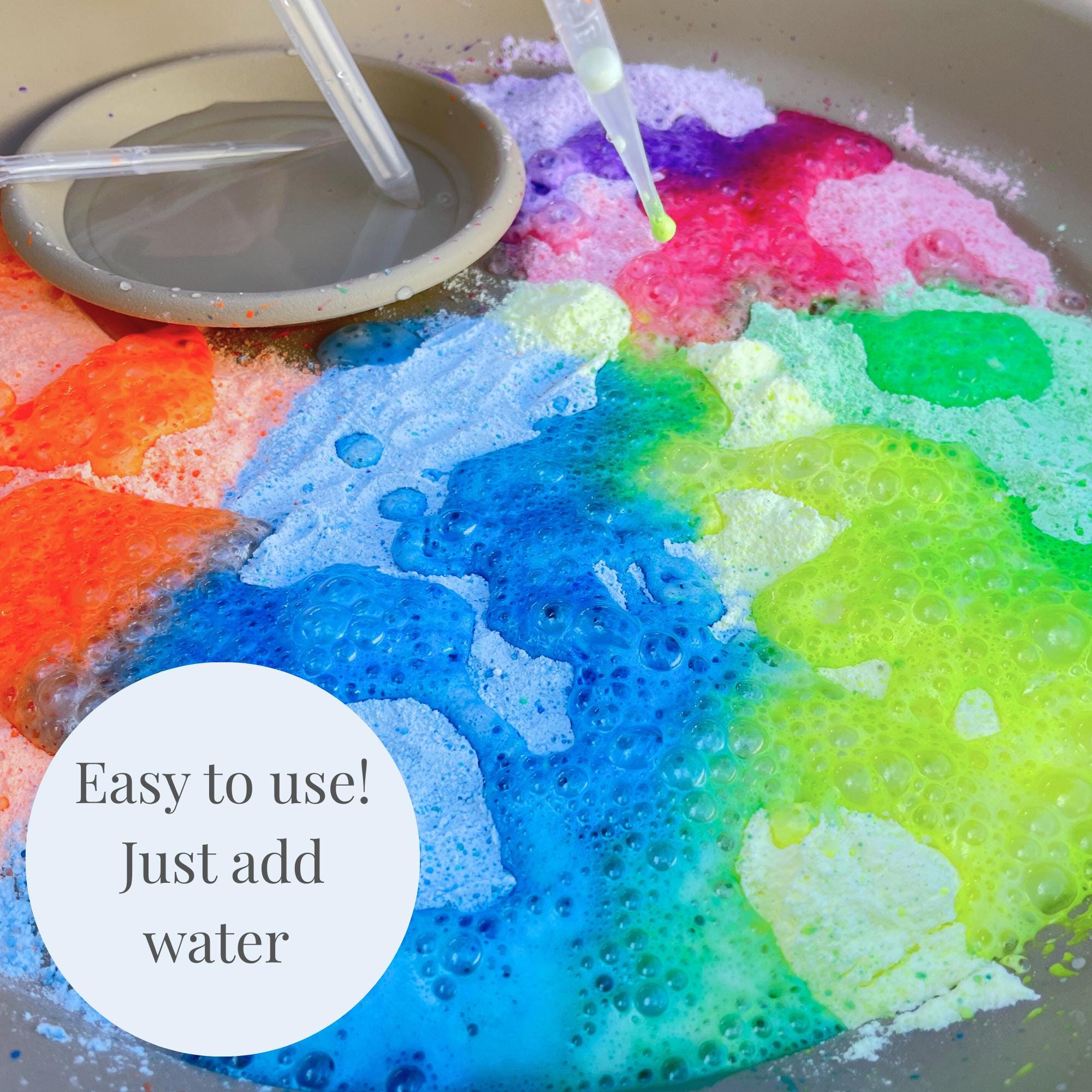 Magic Fizzy Dust Rainbow Science Kit for Sensory Bin Potion Play