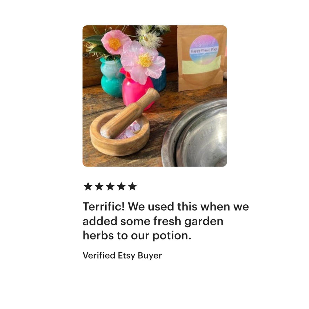 Handcrafted Teak Bowls & Muddlers: Montessori Sensory Toy Mud Kitchen Kids Potion Play