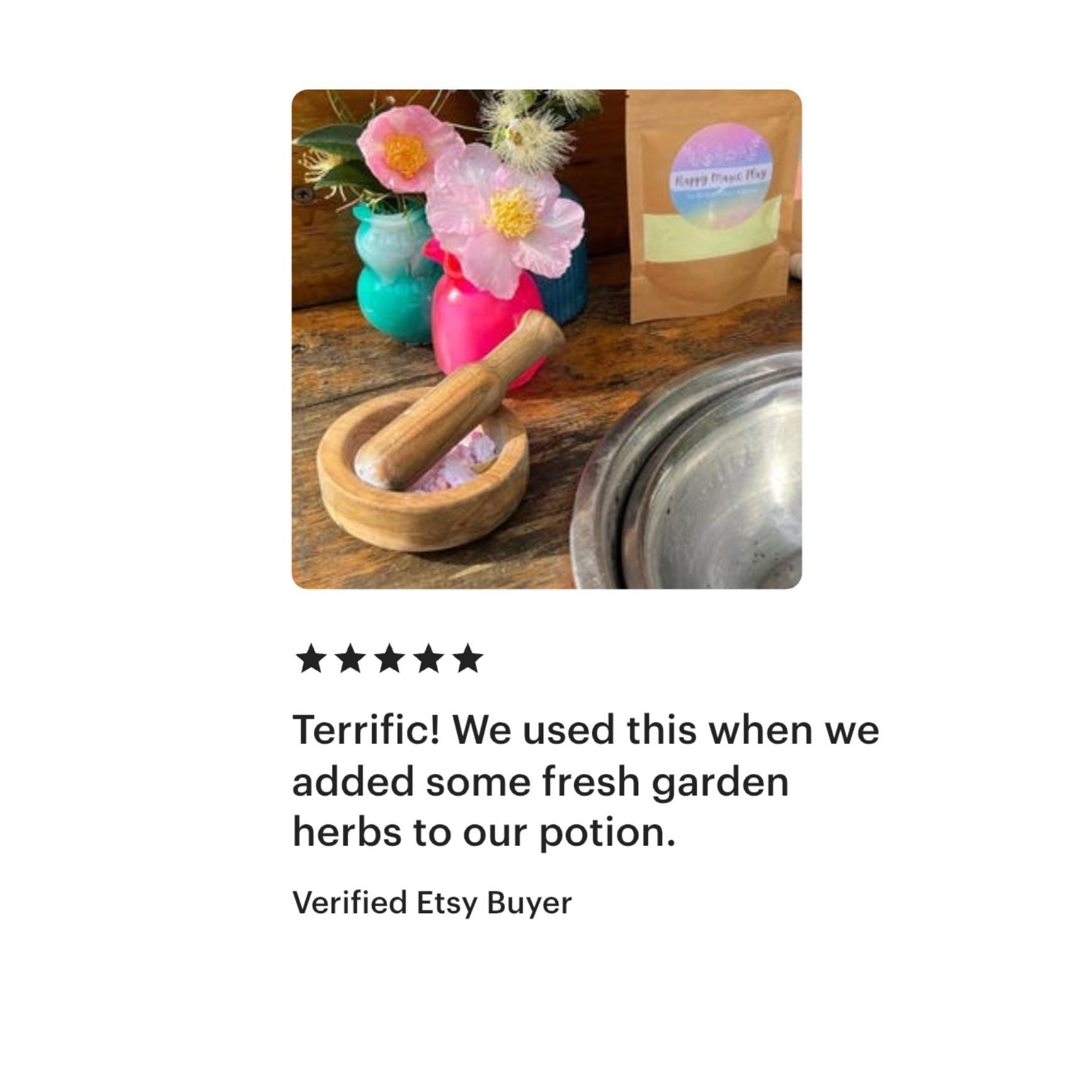 Handcrafted Teak Bowls & Muddlers: Montessori Sensory Toy Mud Kitchen Kids Potion Play