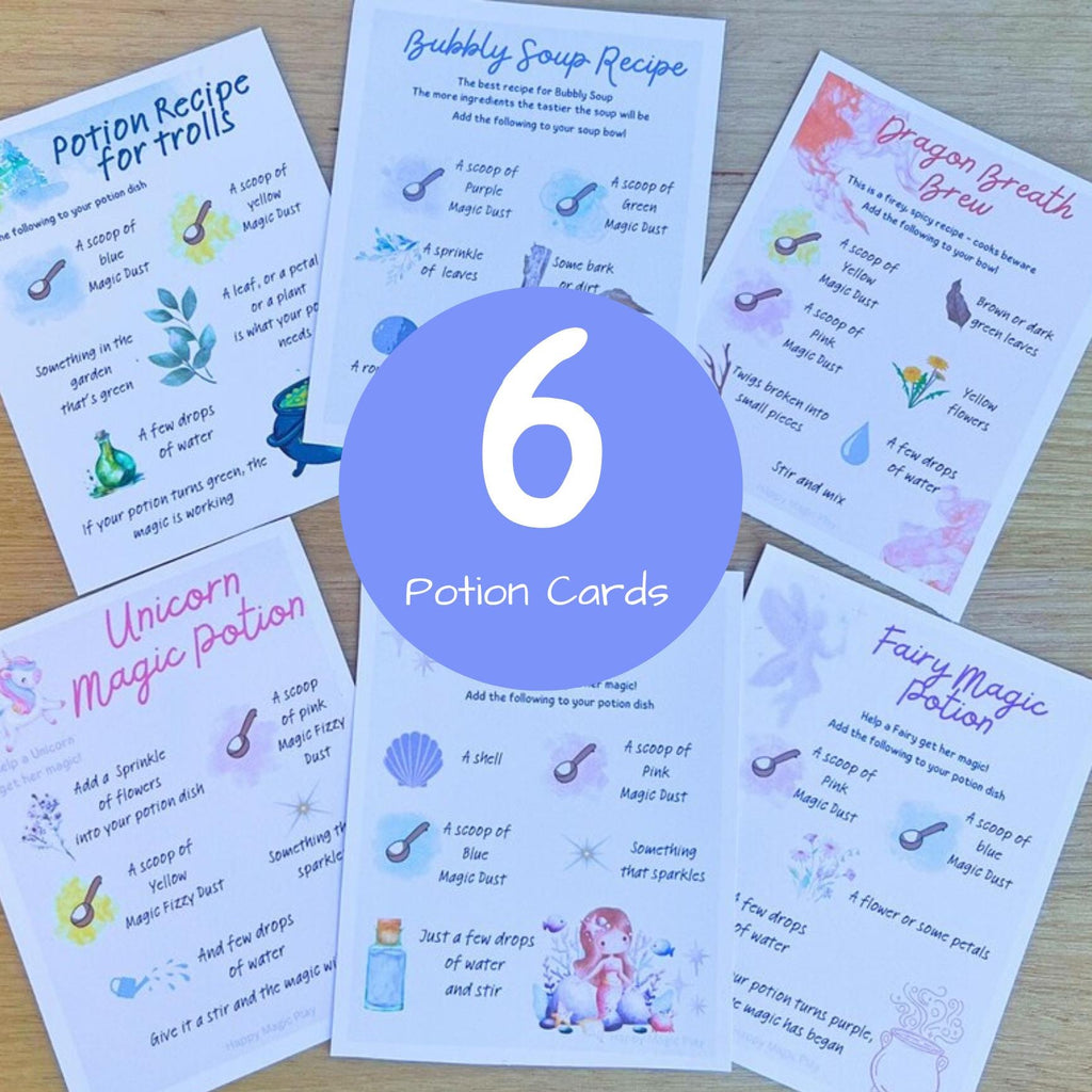 Printable Potion Recipe Cards Kids' Mud Kitchen Activity (Digital Download)