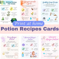 Printable Potion Recipe Cards Kids' Mud Kitchen Activity (Digital Download)
