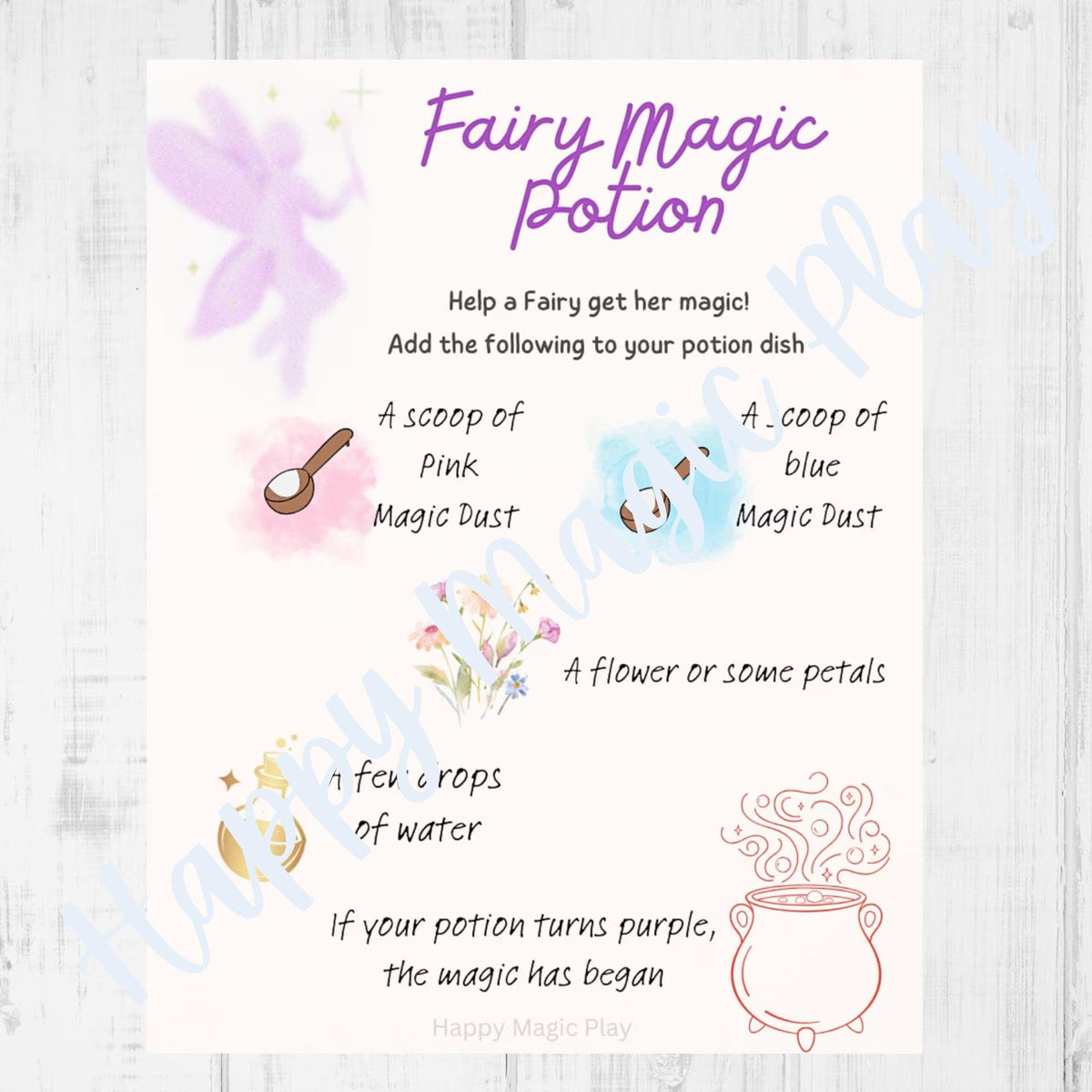 Potion Cards Kids Activity: Fizzy Sensory Play, Educational Montessori Gift