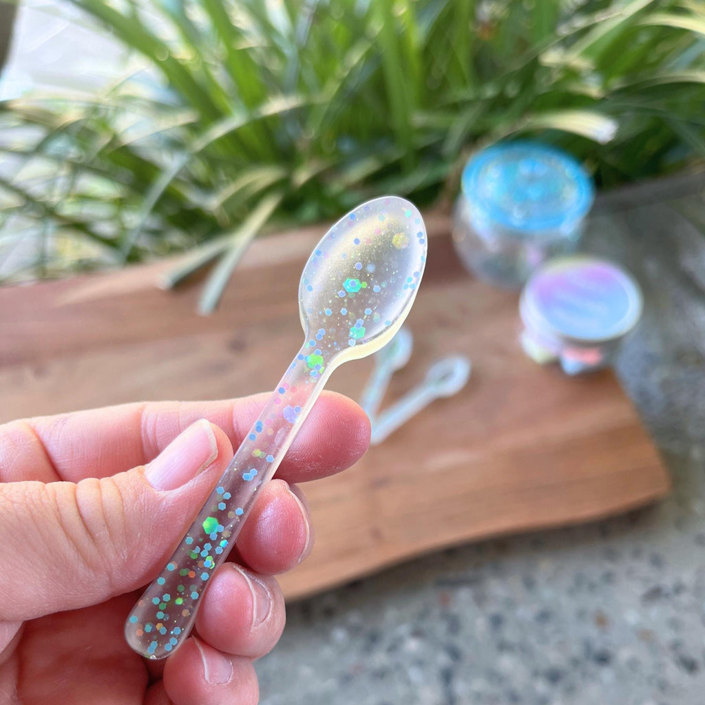 Resin Spoon Glow in the Dark Potion Play Sensory Bin Toy Fizzy Gift for Kids
