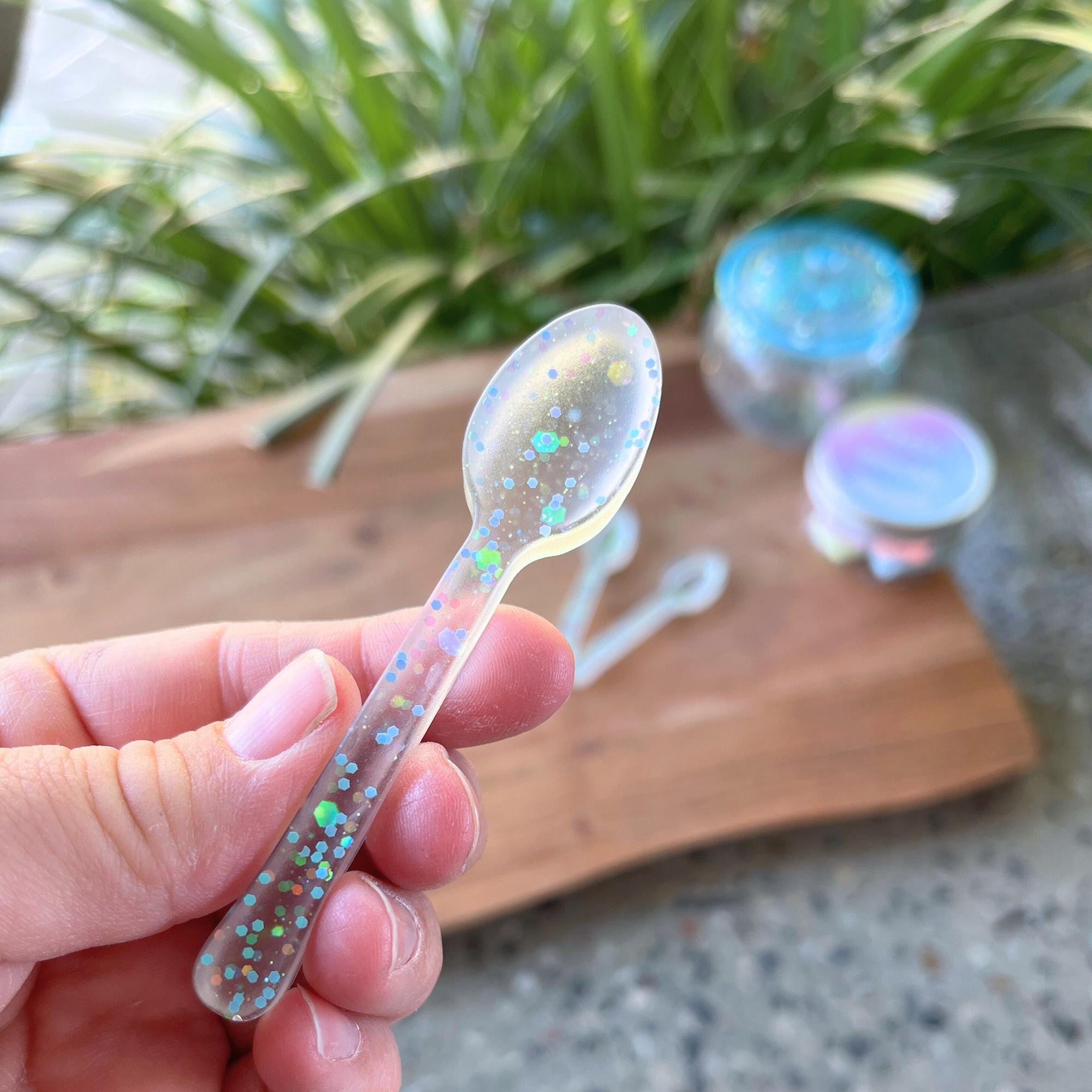 Resin Spoon Glow in the Dark Potion Play Sensory Bin Toy Fizzy Gift for Kids