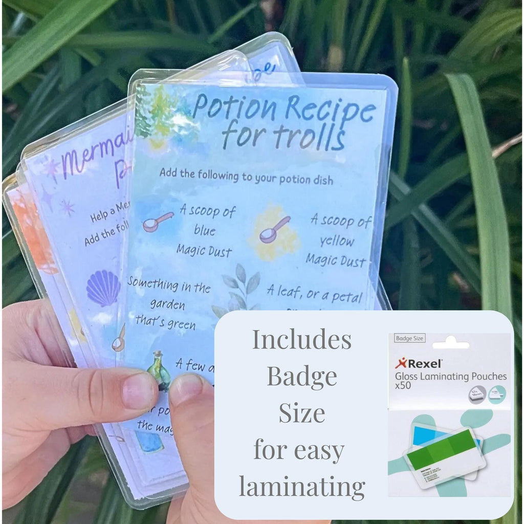 Printable Potion Recipe Cards Kids' Mud Kitchen Activity (Digital Download)