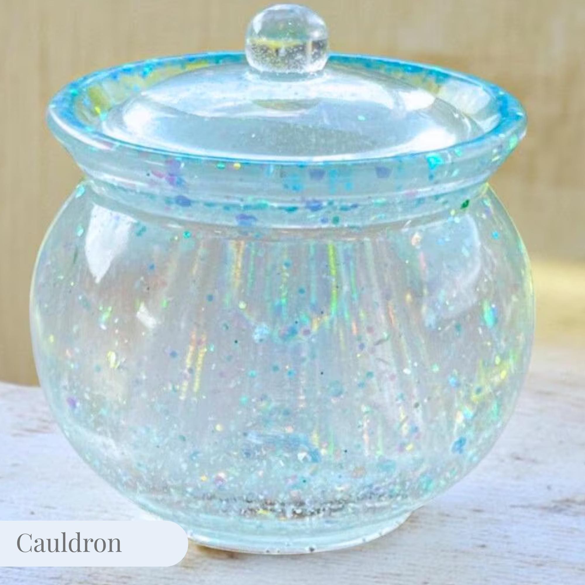 Resin Potion Pots & Cauldron Glow-in-the-Dark Glitter Sensory Play Kids Room Decor