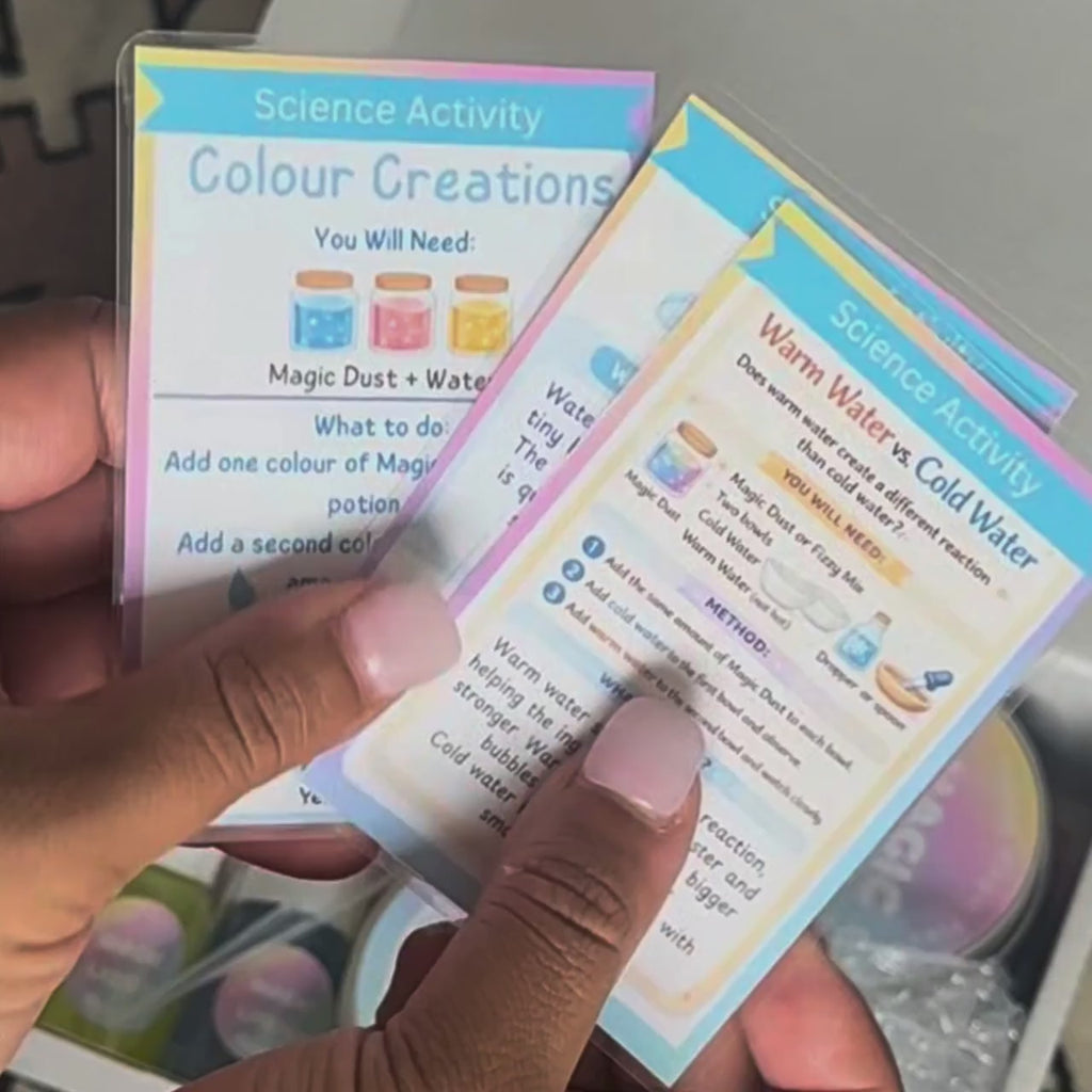 Science Potion Activity Cards Kids: Fizzy Sensory Play, Educational Montessori Gift