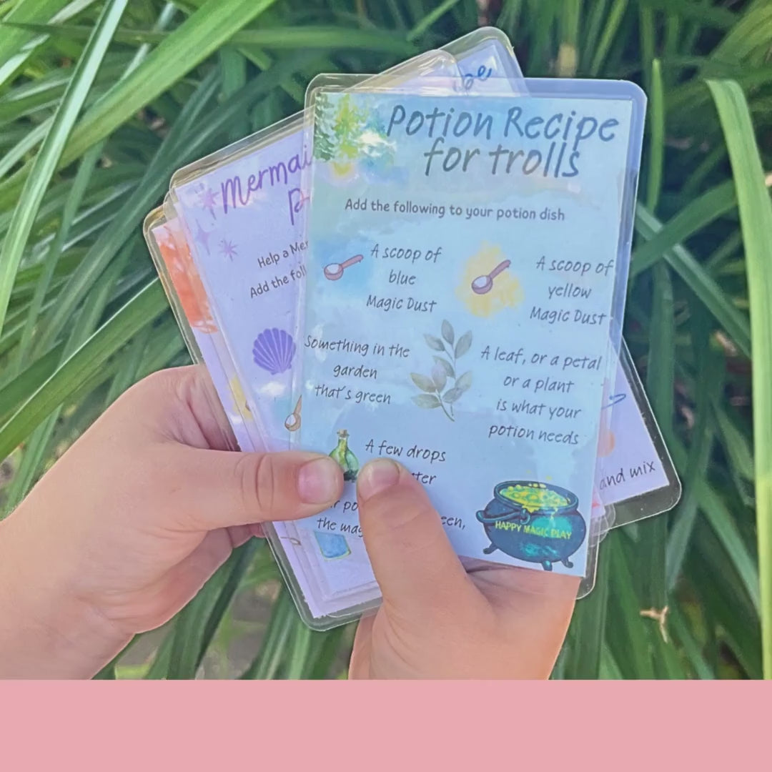 Potion Cards Kids Activity: Fizzy Sensory Play, Educational Montessori Gift
